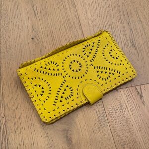 Yellow Cutout Women's Clutch